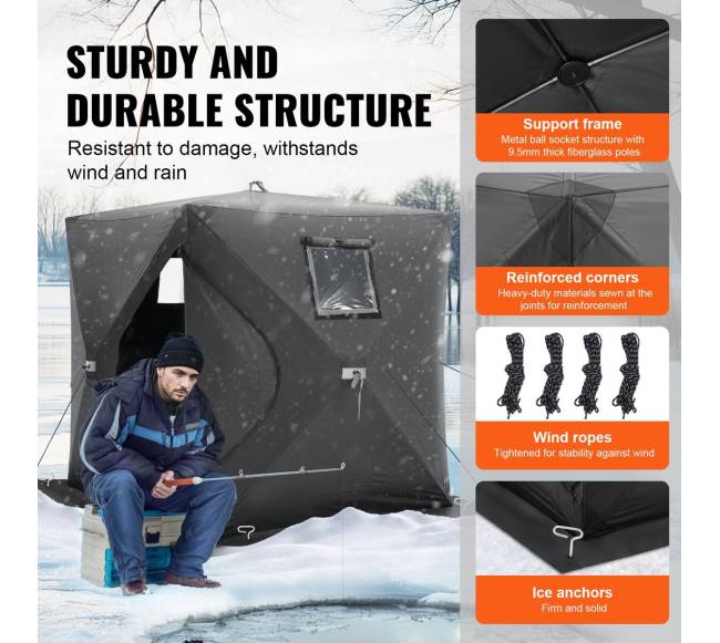 Nešiojamas žvejybinis tentas, 1-2 asmenims2