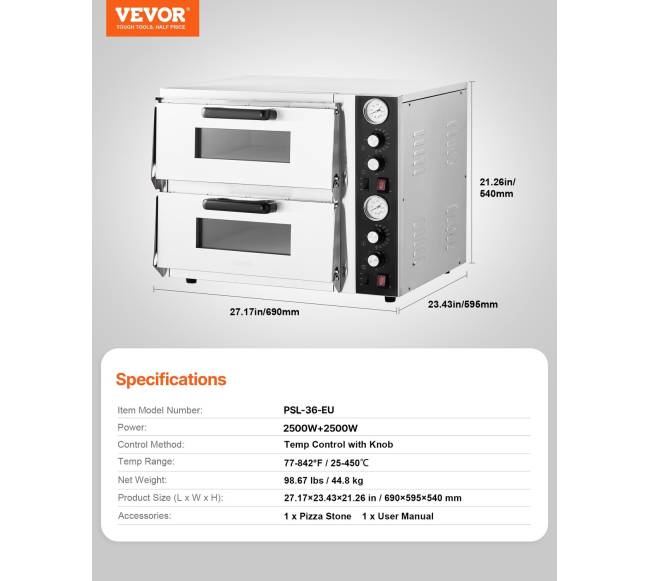 elektrinė pica krosnelė su dviem lygiais6