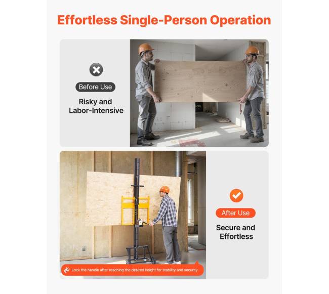 Gipso plokščių keltuvas su ratukais, geltonas5