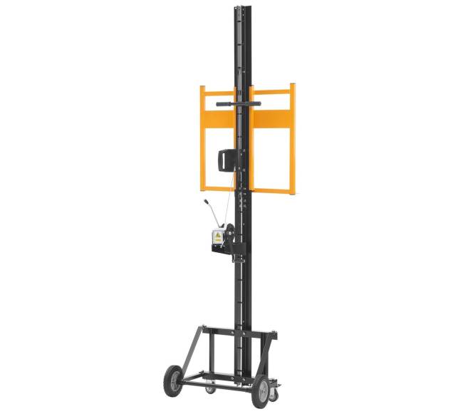 Gipso plokščių keltuvas su ratukais, geltonas8