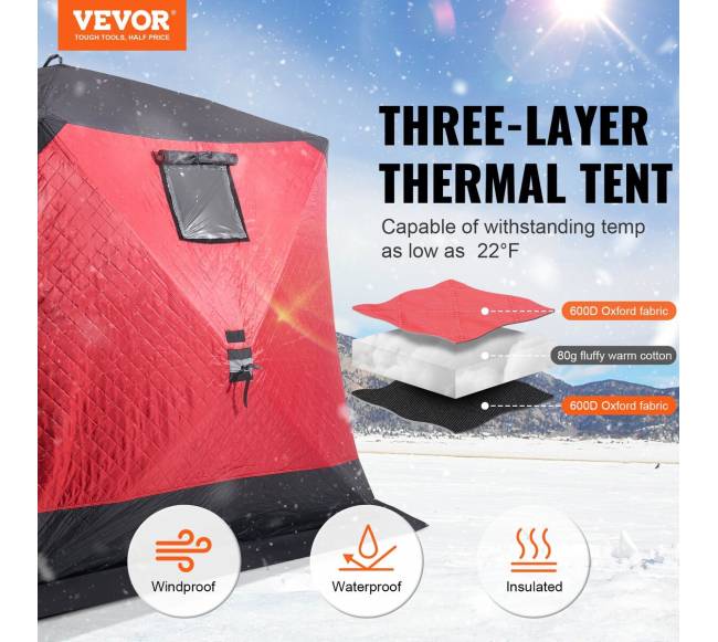 Nešiojama palapinė ledo žūklei 4-6 žmonėms1