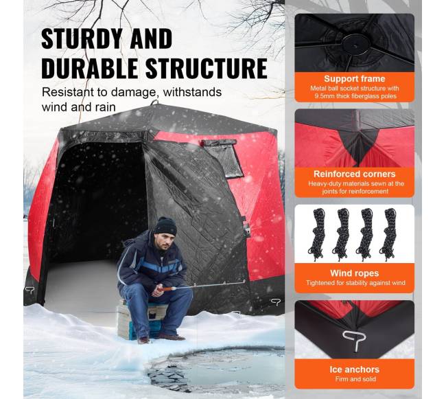 Nešiojama palapinė ledo žūklei 4-6 žmonėms2