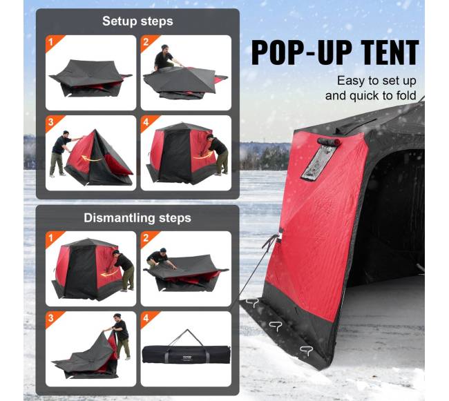 Nešiojama palapinė ledo žūklei 4-6 žmonėms3