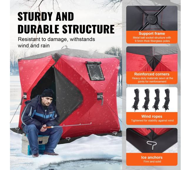 Nešiojama ledo žvejybinė palapinė, 1-2 asmenys2