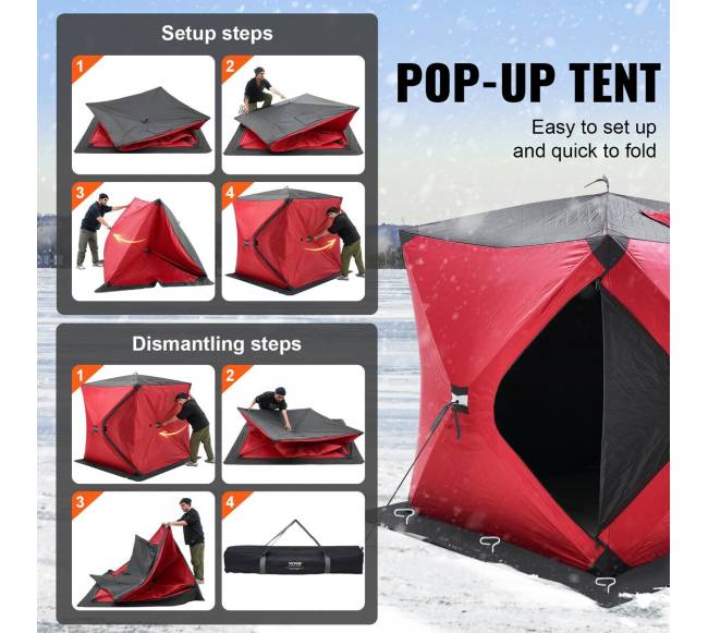 Nešiojama ledo žvejybinė palapinė, 1-2 asmenys3