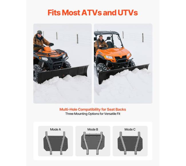 1524 mm universalus sniego valymo priedas ATV3