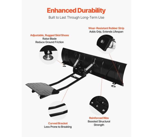 1524 mm universalus sniego valymo priedas ATV4