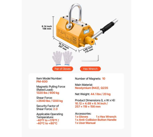 Nuolatinis magnetinis keltuvas 600 kg6