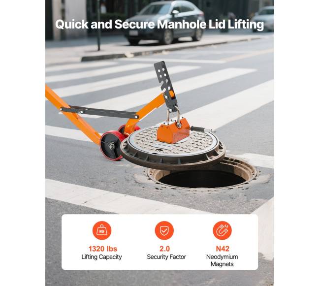 Magnetinis dangčių keltuvas vežimėlis, 600 kg1