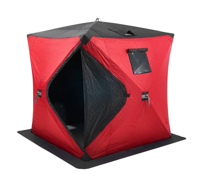 Izoliuota 3-4 asmenų ledo žvejybos palapinė0