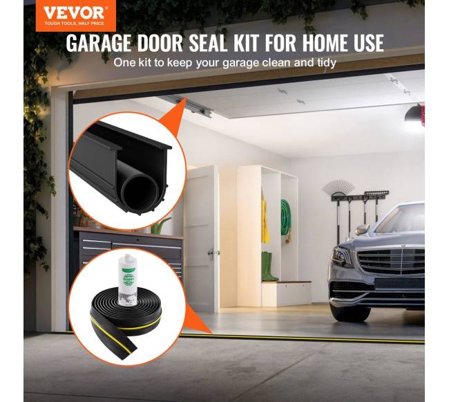 Garažo vartų sandarinimo komplektas, 6,1 M, PVC1