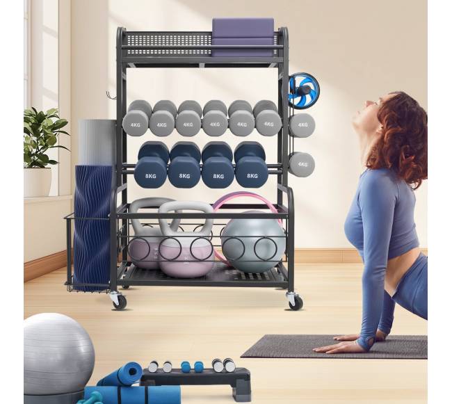 Treniruoklių kilimėlių laikiklis su kabliais7