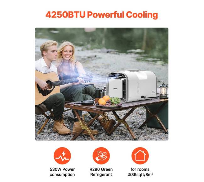 Nešiojamas oro kondicionierius, 4250 BTU1