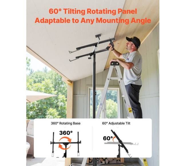 3353 mm gipso kartono pakėlėjas su teleskopine rankena3