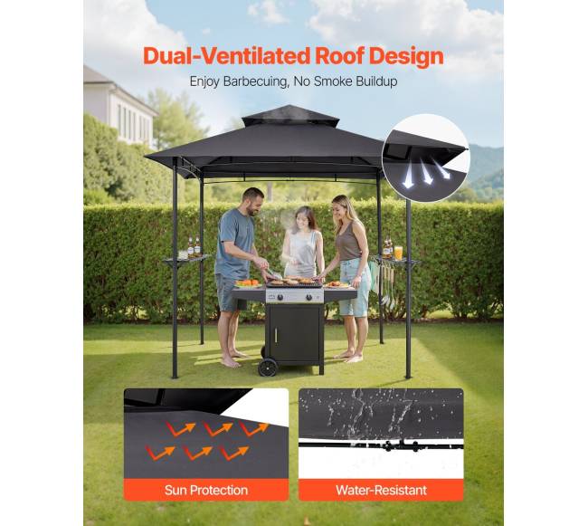 Lauko kepsninės pavėsinė 2,43 x 1,5 m2