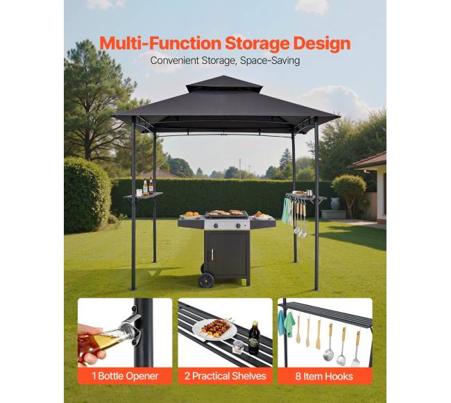 Lauko kepsninės pavėsinė 2,43 x 1,5 m4