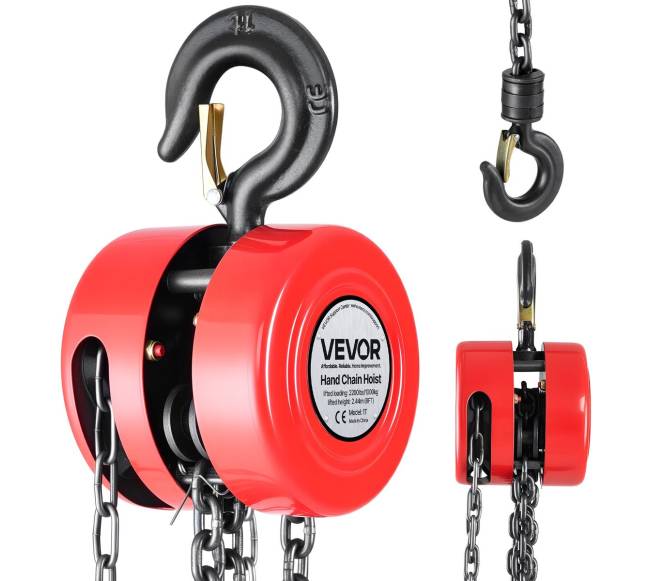 Rankinis grandininis keltuvas, 1 tonos talpa0