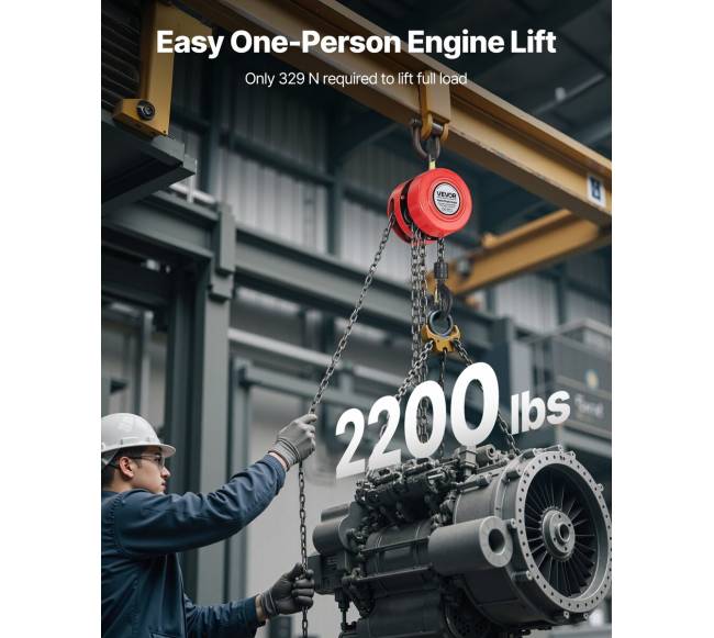 Rankinis grandininis keltuvas, 1 tonos talpa1