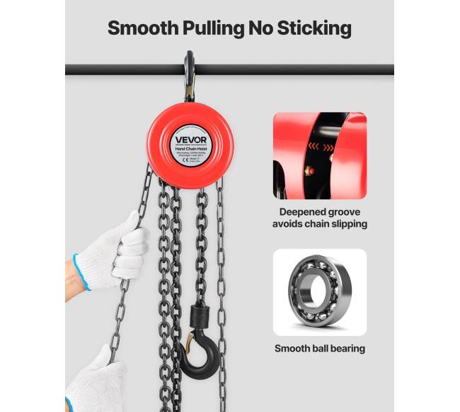 Rankinis grandininis keltuvas, 1 tonos talpa3