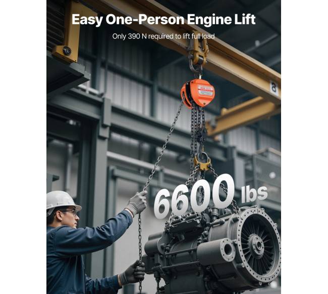 Rankinis grandininis keltuvas 3 t, 3 m1