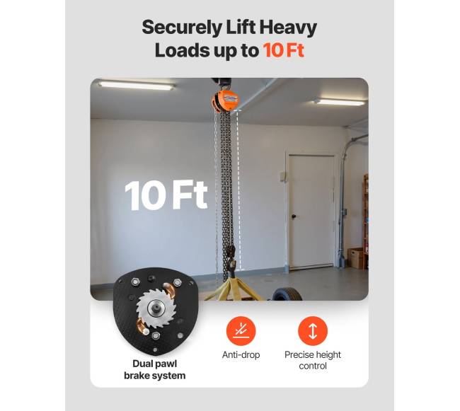 Rankinis grandininis keltuvas 3 t, 3 m2