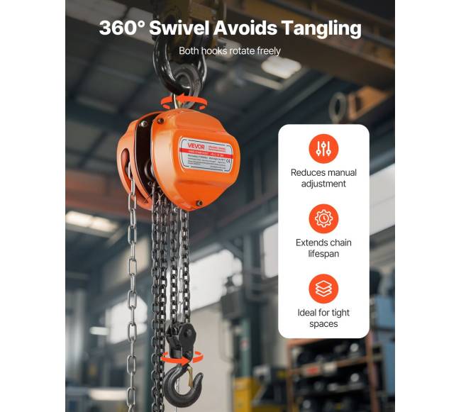 Rankinis grandininis keltuvas 3 t, 3 m5