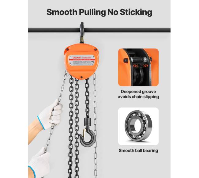 Rankinė grandinė, 12 tonos, 3 m aukštis3