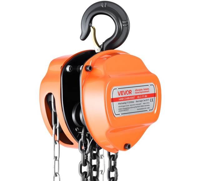 Rankinis grandininis keltuvas 1 t 3 m oranžinis10