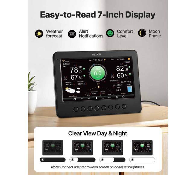 7-in-1 belaidė oro stotis su Wi-Fi3