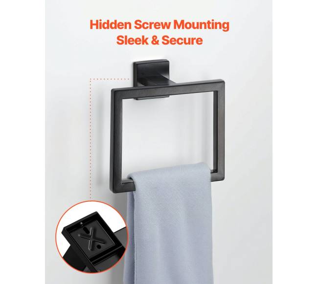 Juodas vonios aksesuarų komplektas, 5 dalių3