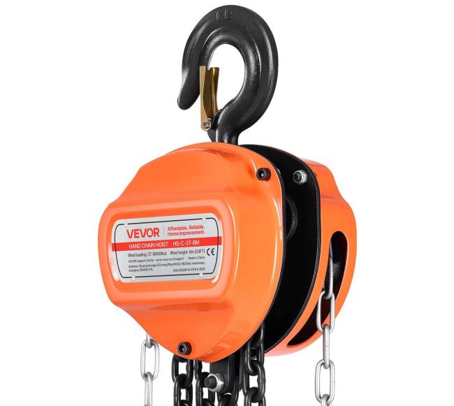 Rankinis grandininis keltuvas, 3 t, 6 m8