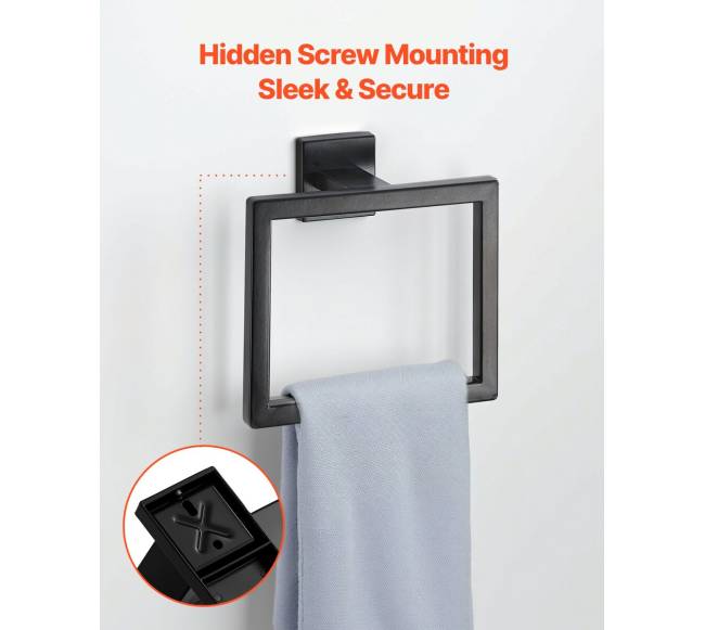 Juodas vonios aksesuarų komplektas, 5 dalys3