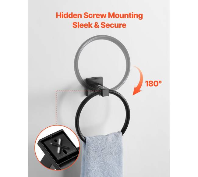 Juodas vonios aksesuarų komplektas, 4 vnt.3