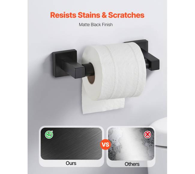 Juodas vonios aksesuarų komplektas, 4 vnt.4