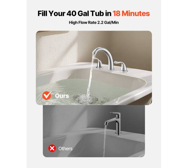 Romėniškas vonios kranas su krioklio funkcija1