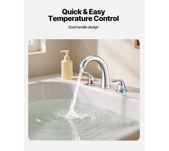 Romėniškas vonios kranas su krioklio funkcija5