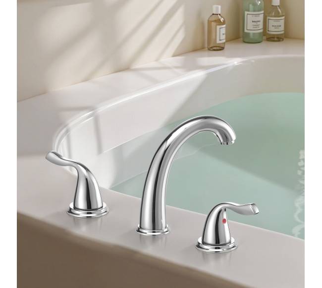 Romėniškas vonios kranas su krioklio funkcija7