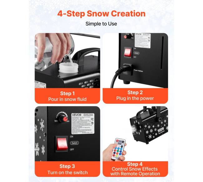 Galinga 900W sniego mašina Kalėdoms4