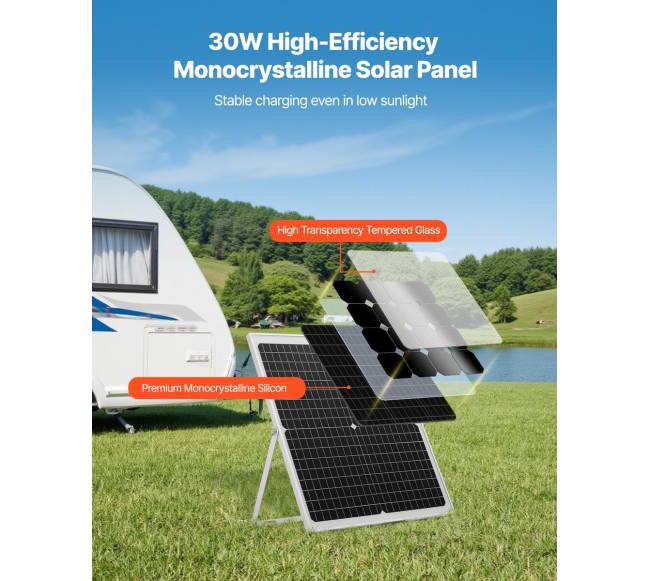 12V saulės baterijų įkroviklis 30W1