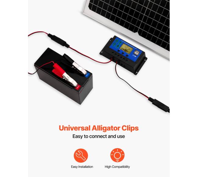 12V saulės baterijų įkroviklis 30W4