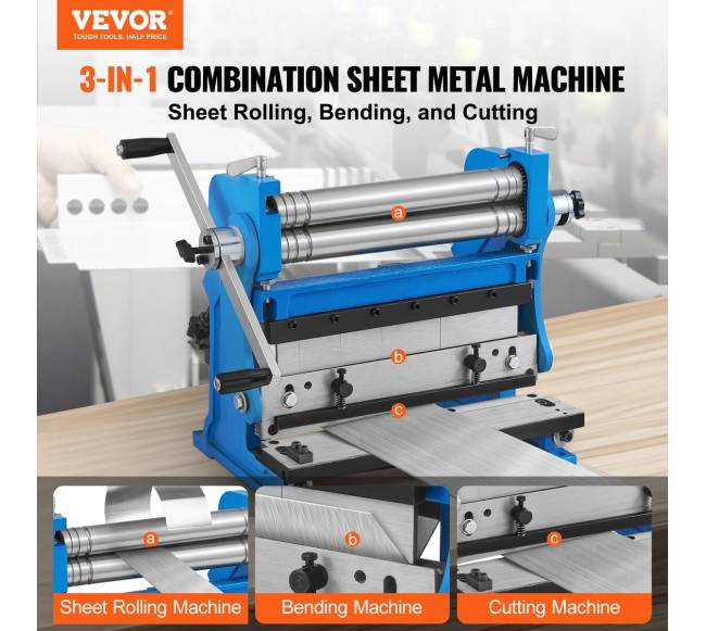 lakštinio metalo lenkimo staklės, 3 viename, 30 cm1