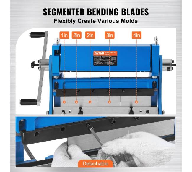 lakštinio metalo lenkimo staklės, 3 viename, 30 cm4