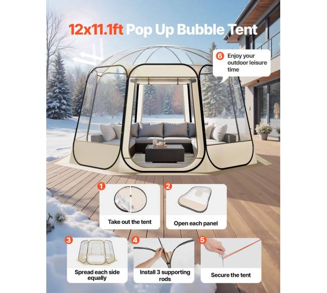 Iššokanti burbulinė palapinė 10-12 asmenims1