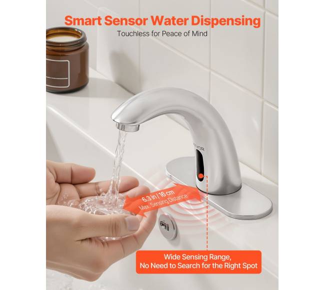 Bekontaktis vonios maišytuvas su judesio jutikliu1