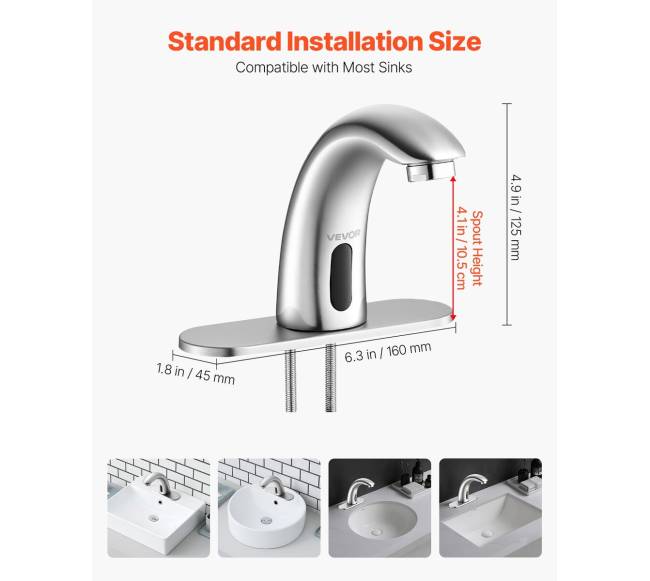 Bekontaktis vonios maišytuvas su judesio jutikliu2