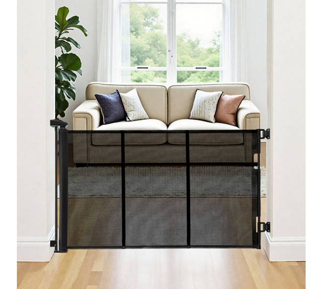 Ištraukiama kūdikių tvorelė, juoda7