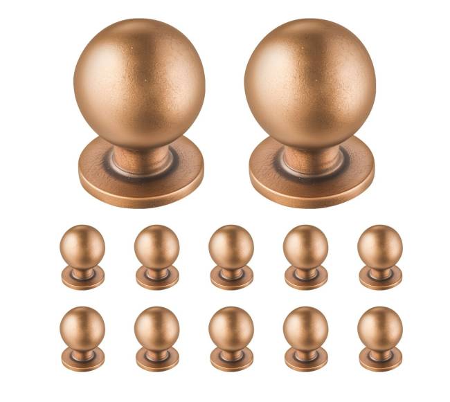 Spintelės rankenėlės, 12 vnt., antikinės žalvario0