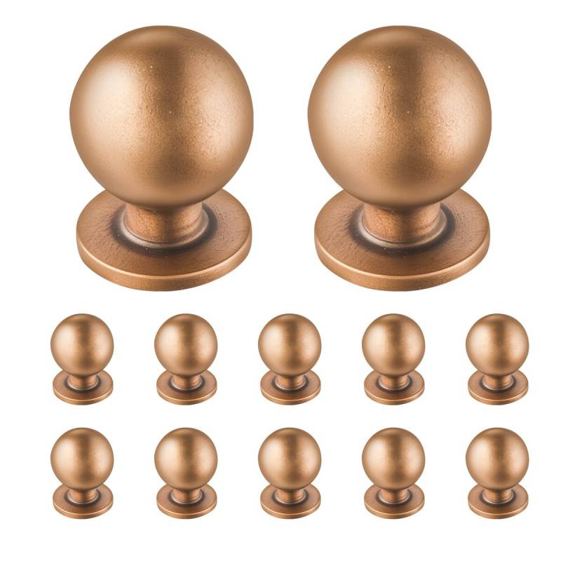 Spintelės rankenėlės, 12 vnt., antikinės žalvario0