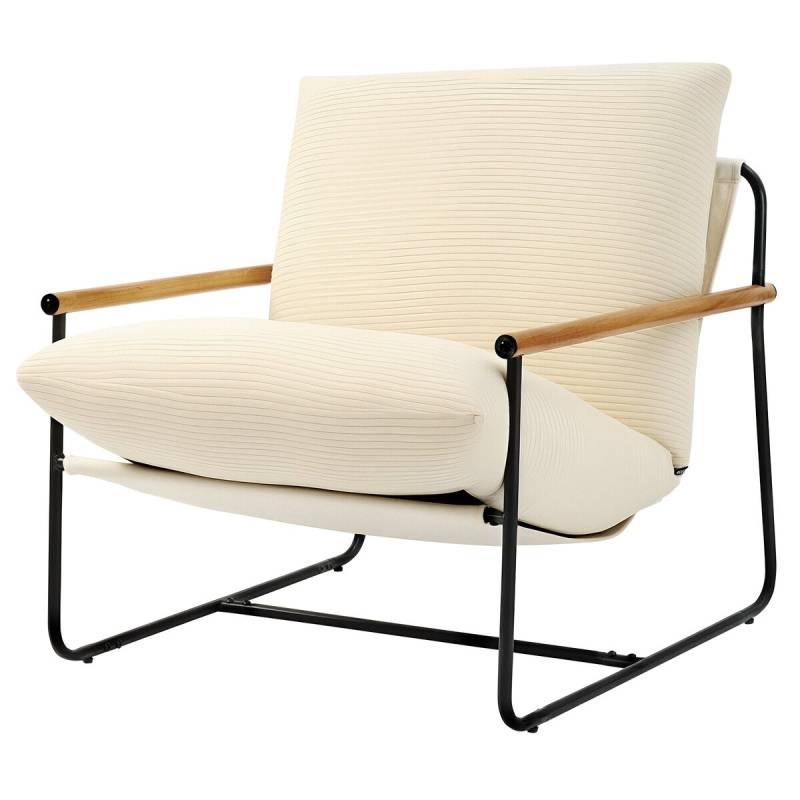 Metalinė minkšta kėdė su medinėmis atramomis0