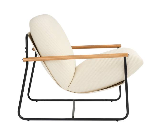 Metalinė minkšta kėdė su medinėmis atramomis10